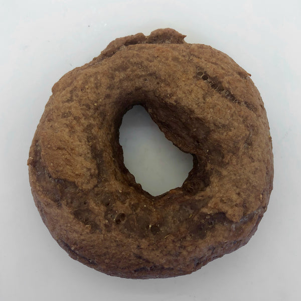 Close-up of a pumpernickel bagel